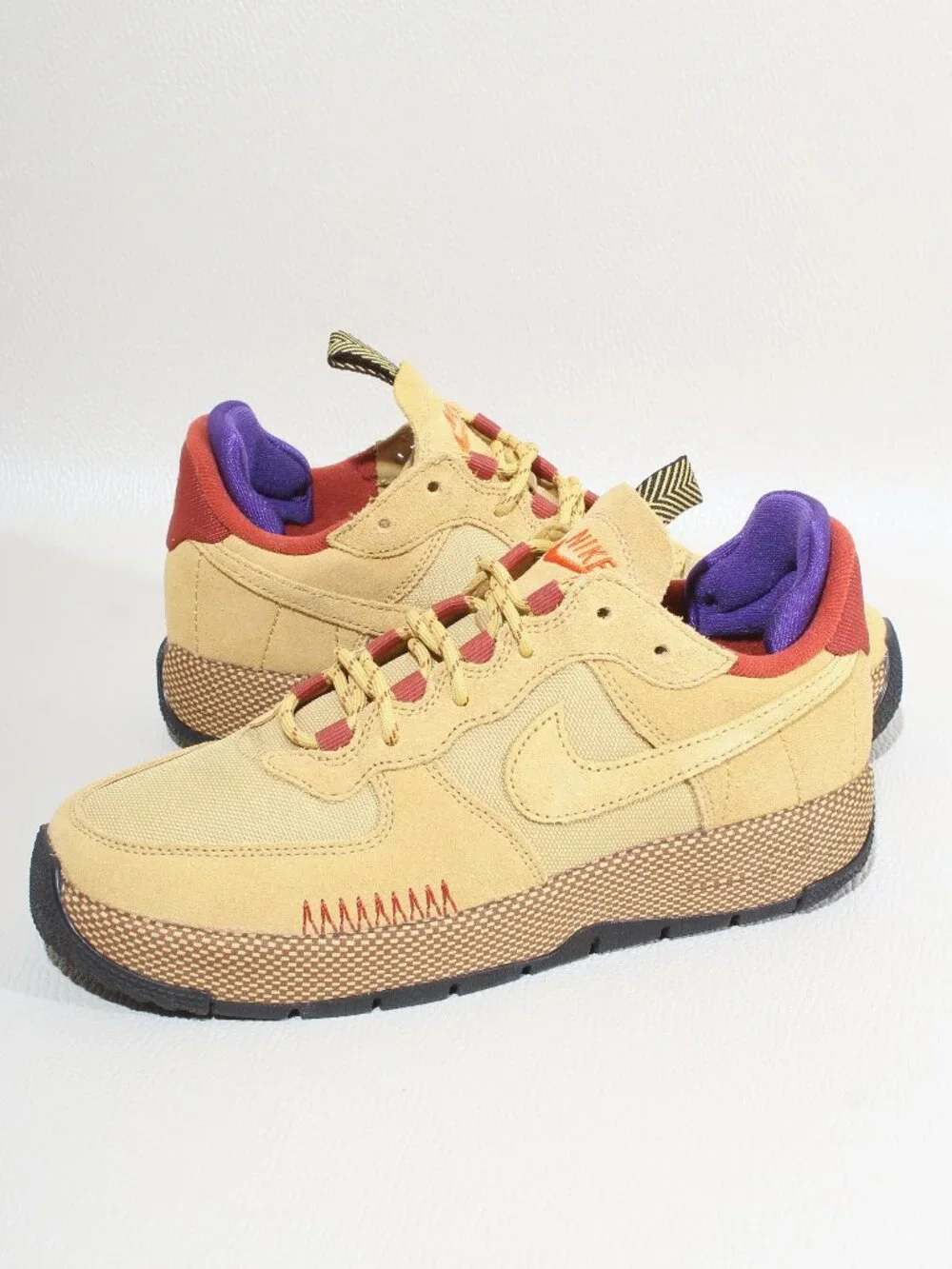 Womens Nike Air Force 1 Wild Size 7.5 Wheat FB2348-700 Sneakers Shoes